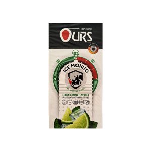 کاندوم تاخیری خاردار خنک اورس Ours Ice Mohito بسته 12 عددی