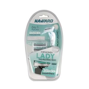 ژیلت دستگاه سه لبه زنانه مدل LADY با سه یدک هاوارد Haward