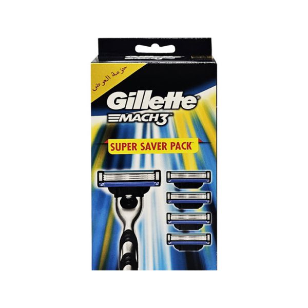 ژیلت دستگاه مچ تری Mach3 با 4 یدک (اصل) برند Gillette - Image 1