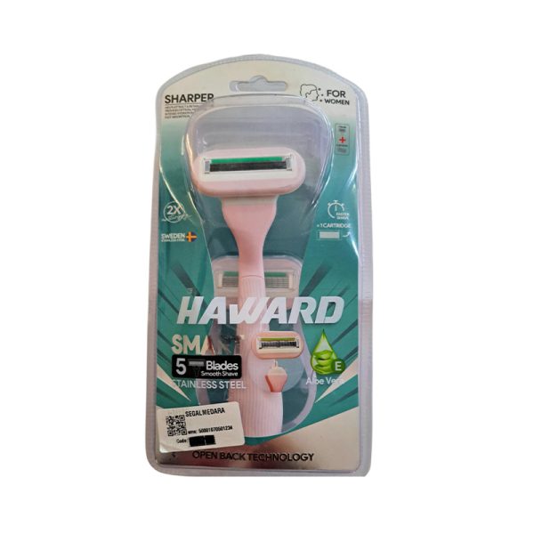 -پنج-لبه-زنانه-هاوارد-مدل-SMART-با-دو-یدک.jpg ژیلت دستگاه پنج لبه زنانه مدل SMART با دو یدک هاوارد Haward - Image 1