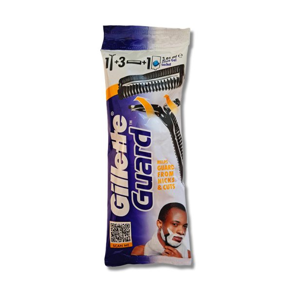 ژیلت دستگاه گارد Guard تک لبه پفکی با 3 یدک (اصل) برند Gillette - Image 1