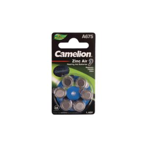 باتری سمعک کملیون Camelion مدل A675 بسته 6 عددی