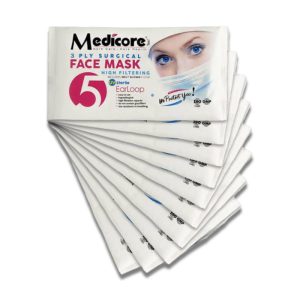 ماسک سه لایه مدیکور Medicore بسته 5 عددی