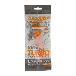 ژیلت سه لبه زنانه مدل Turbo هاوارد Haward بسته 4 عددی