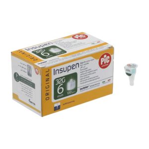 سر سوزن انسولین پیک PIC سایز 6 گیج 32 بسته 100 عددی