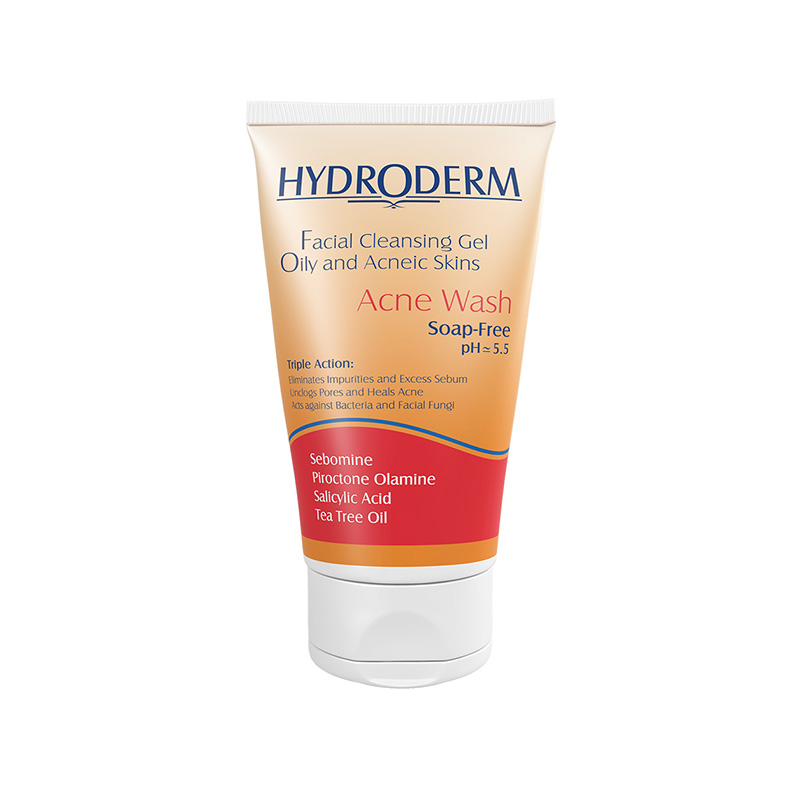 -صورت-پوست-چرب-مدل-آکنه-واش-هیدرودرم-حجم-150-میلی-لیتر.jpg ژل شستشوی صورت هیدرودرم پوست چرب مدل Acne Wash حجم 150 میلی لیتر - Image 1