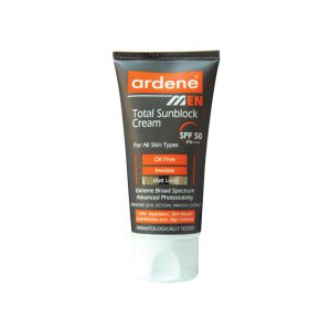 کرم ضدآفتاب بدون رنگ SPF50 چندکاره Total SunBlock آقایان آردن 50 میلی لیتر