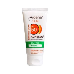 کرم ضدآفتاب بی رنگ Acnesol پلاس SPF50 فاقد چربی آردن سان 50 میلی لیتر