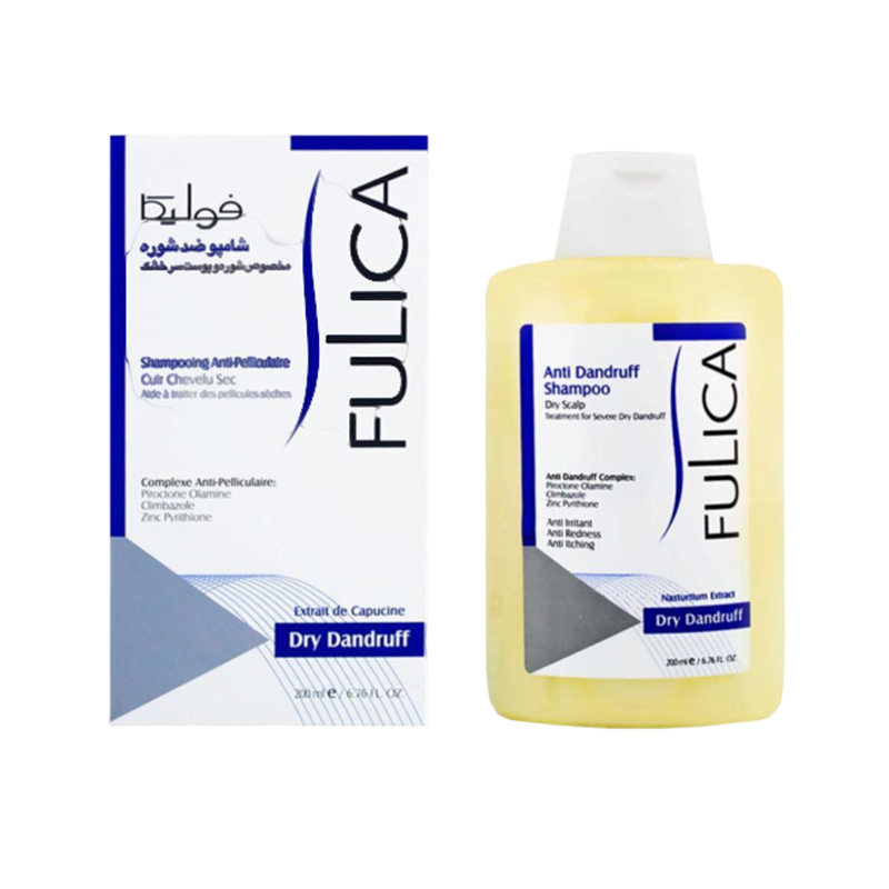 -فولیکا-مخصوص-پوست-سر-خشک.jpg شامپو ضدشوره فولیکا مخصوص پوست سر خشک 200 میل - Image 1