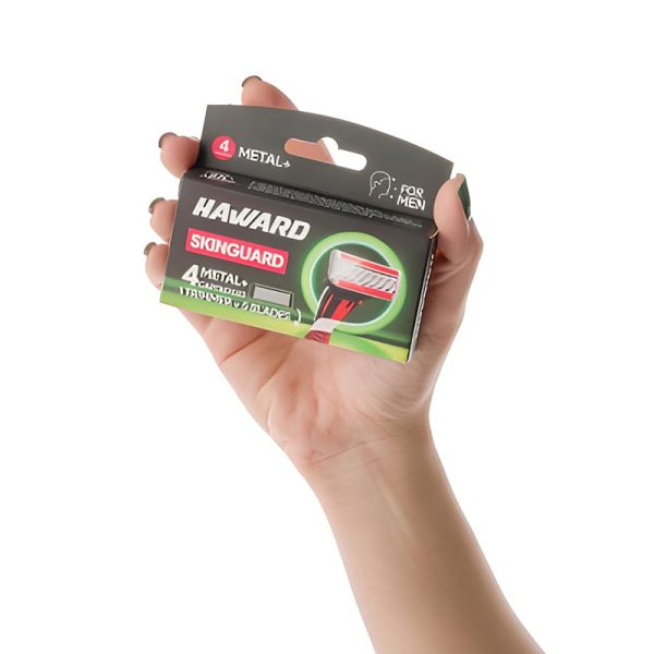 تیغ یدک ژیلت پنج لبه مردانه مدل Metal plus هاوارد Haward بسته 4 عددی - Image 2