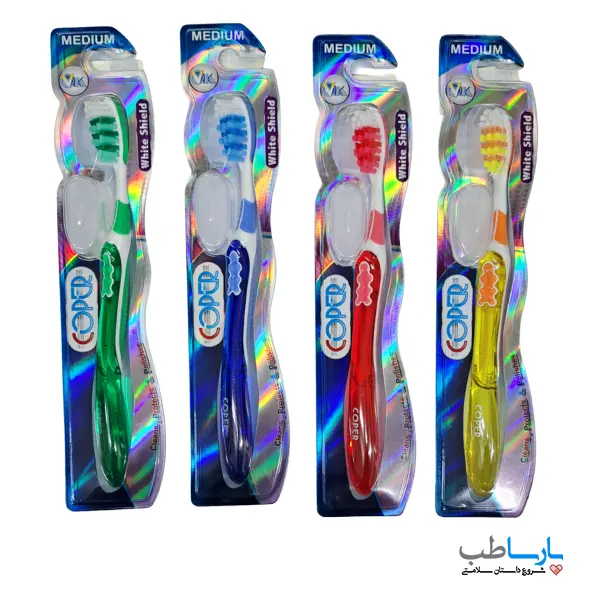 COPER M 3 مسواک کوپر COPER مدل White shield medium کد 133