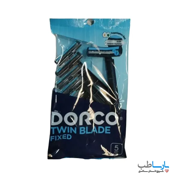 Gillette Durco FIXED ژیلت صابون دار دو لبه 5 عددی TWIN BLADE FIXED (اصل) دورکو dorco